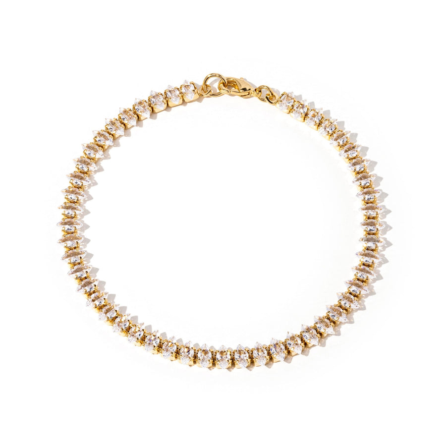 Lucinda Gold Tennis Crystal Bracelet