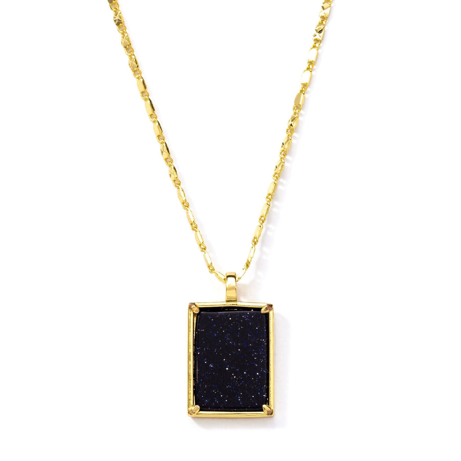 14kt Gold Lapis Lazuli Crystal Necklace - The Essential Jewels