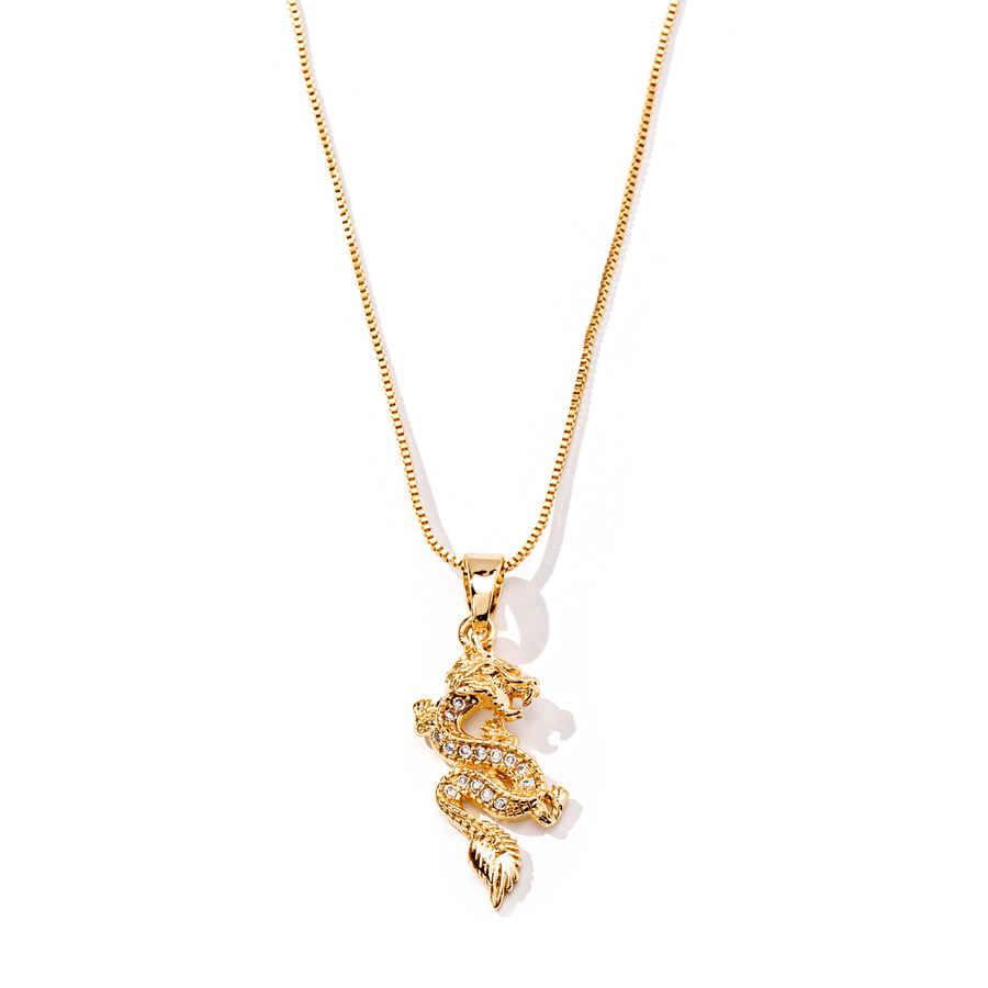 18kt Rose Gold Dragon Necklace - The Essential Jewels