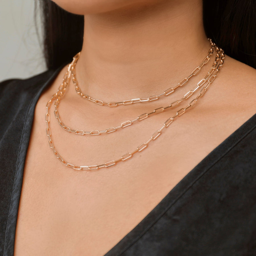 Dahlia Gold Paperclip Chain - The Essential Jewels