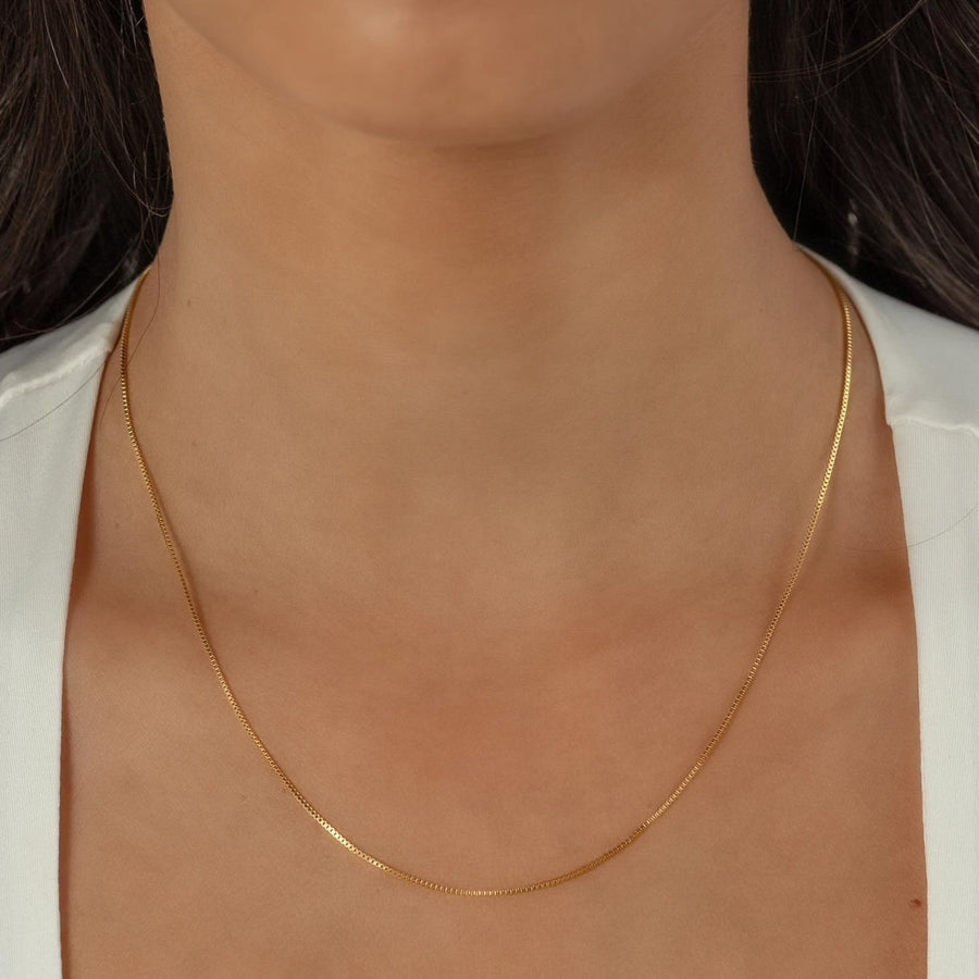 Ivy Gold Box Chain - The Essential Jewels