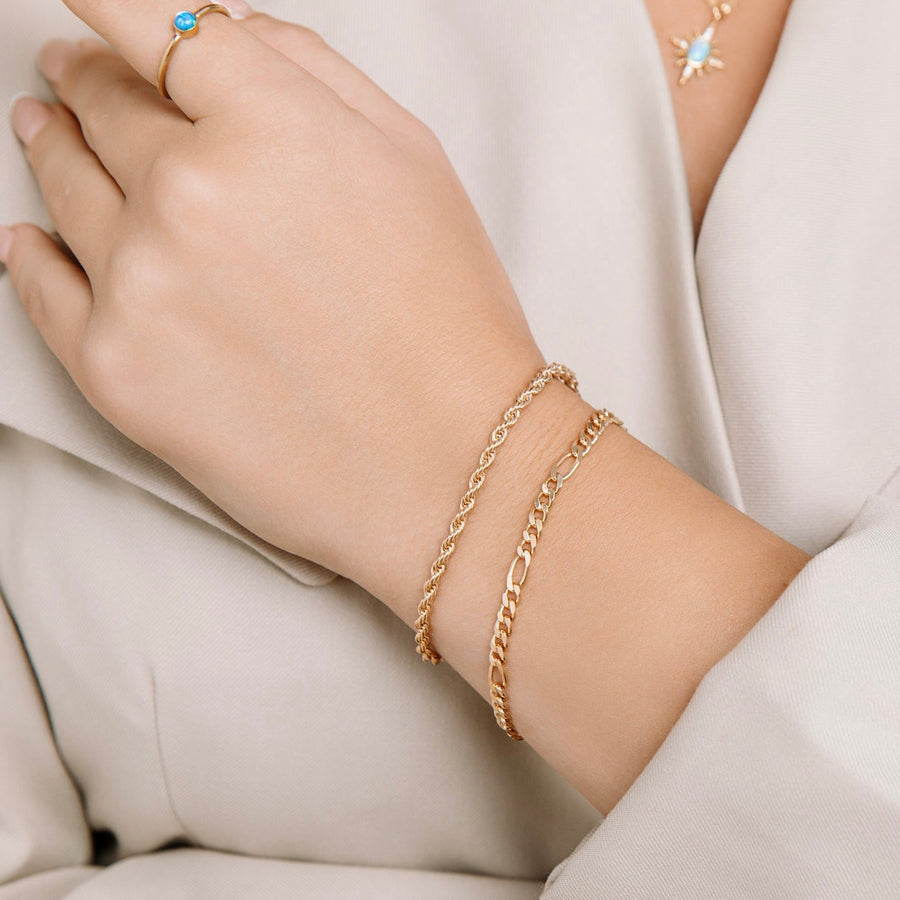 Leisa Gold Figaro Bracelet - The Essential Jewels