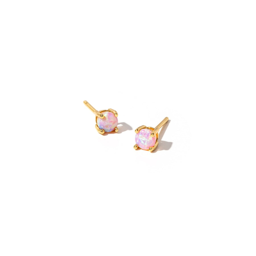 Naomi Gold Opal Stud Earrings - The Essential Jewels