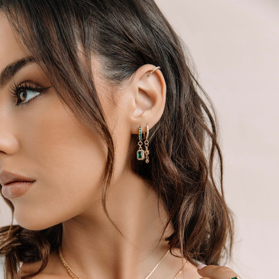 Therese Gold Crystal Drop Earrings - The Essential Jewels