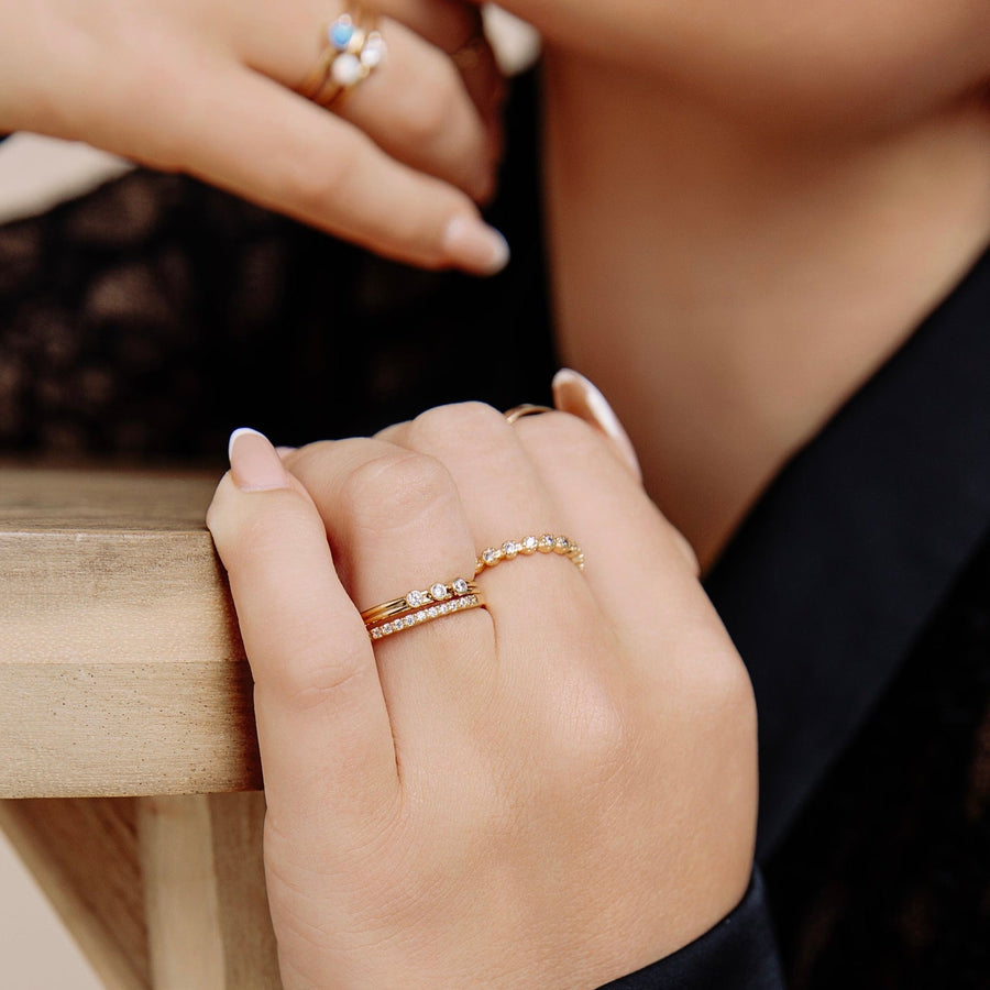 Zoe Gold Crystal Ring - The Essential Jewels