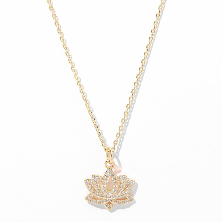 14kt Gold Little Lotus Necklace - The Essential Jewels