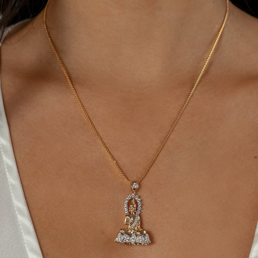 18kt Gold Zen Buddha Necklace - The Essential Jewels