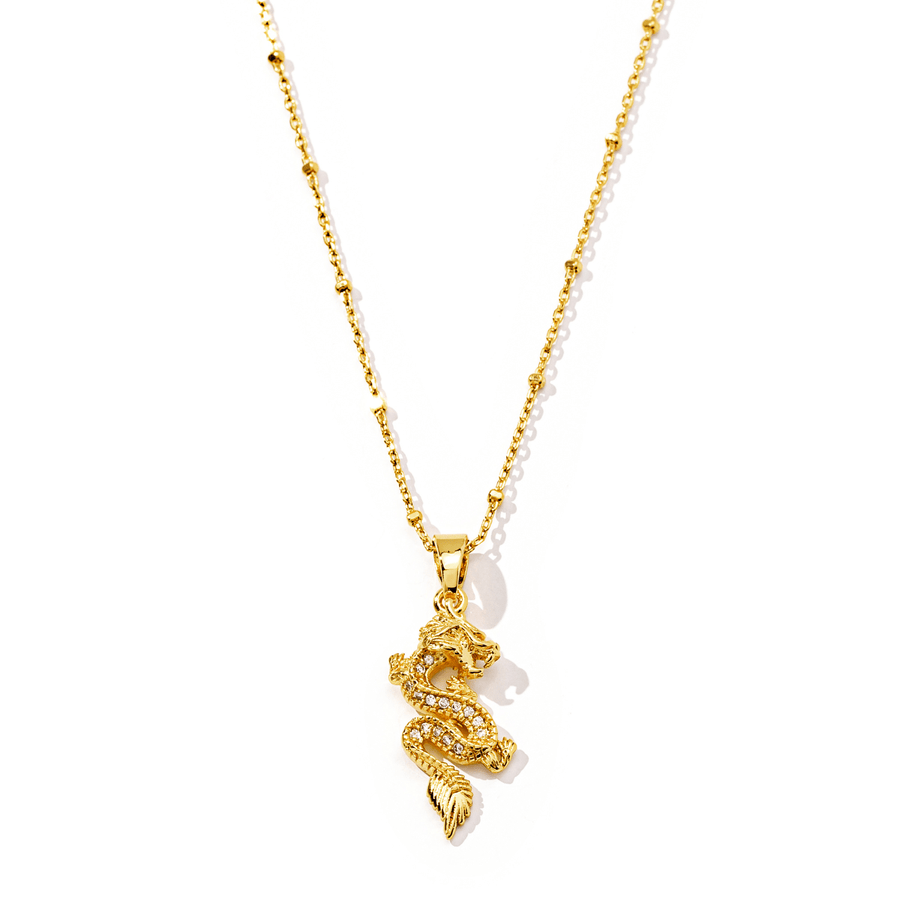 24kt Gold Dragon Necklace - The Essential Jewels