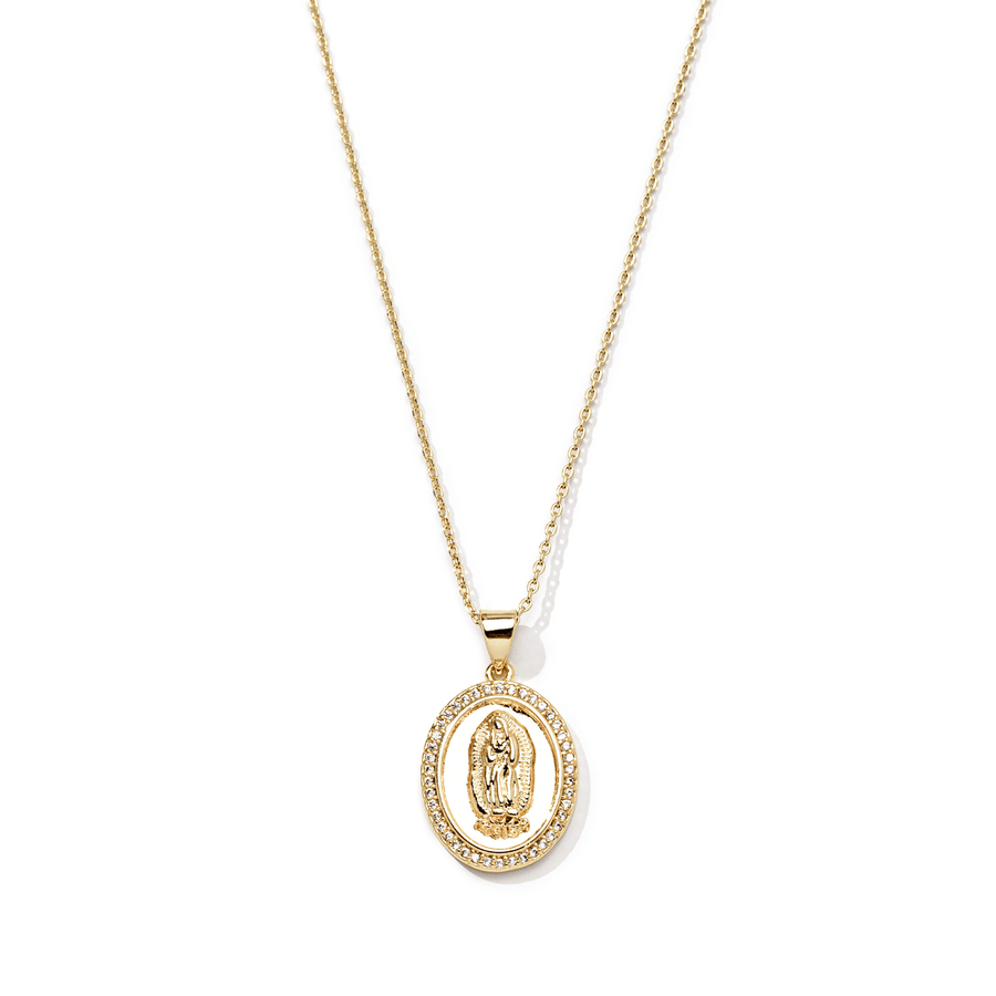 24kt Gold Miraculous Mary Necklace - The Essential Jewels