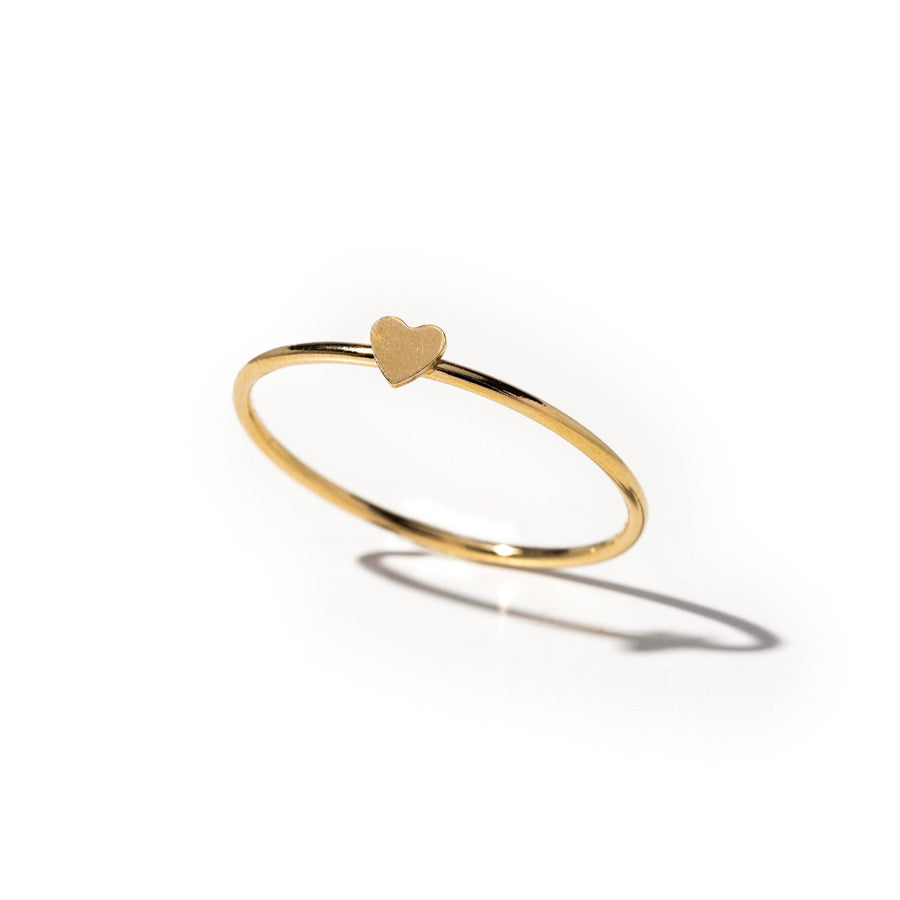 Aine Gold Heart Ring - The Essential Jewels