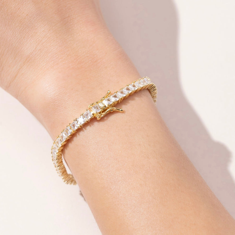 Anais Gold Tennis Crystal Bracelet - The Essential Jewels