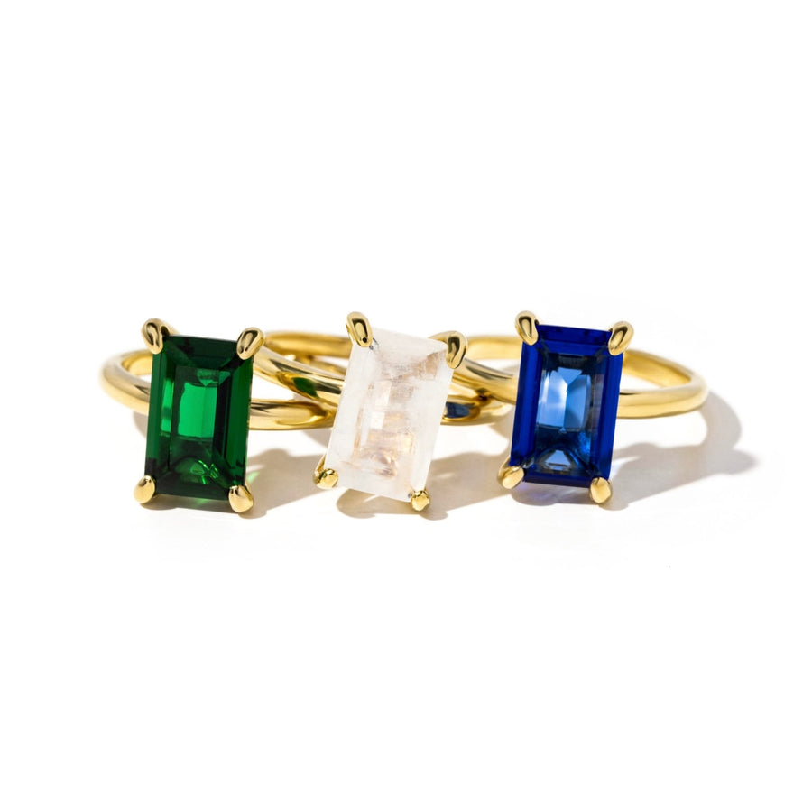 Aphrodite Gold Green Emerald Ring - The Essential Jewels