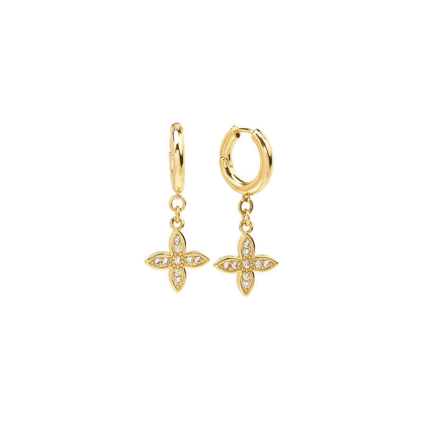 Arabella Gold Petal Drop Earrings - The Essential Jewels
