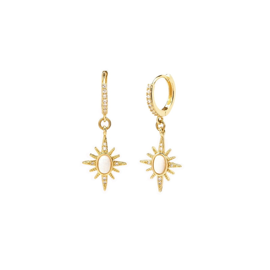 Astra Gold Opal Star Drop Earrings - The Essential Jewels