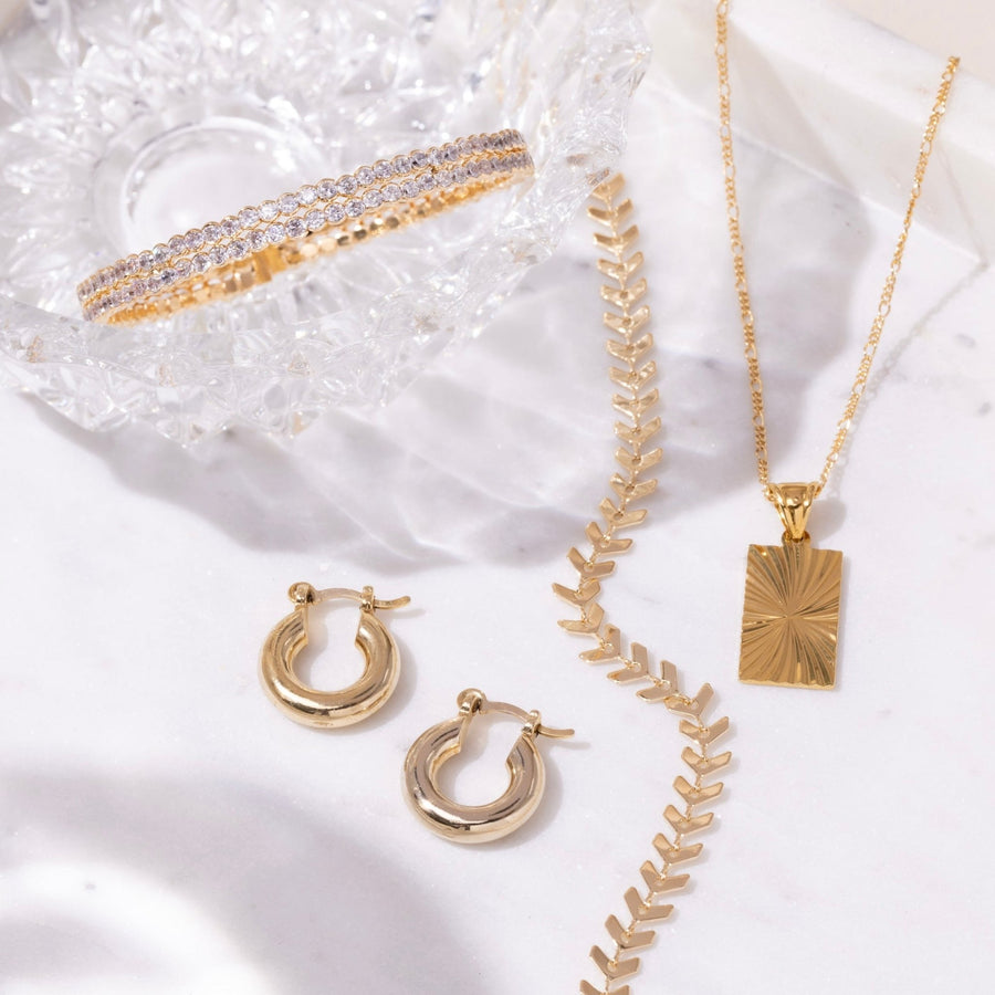 Athena Gold Chevron Choker Chain - The Essential Jewels