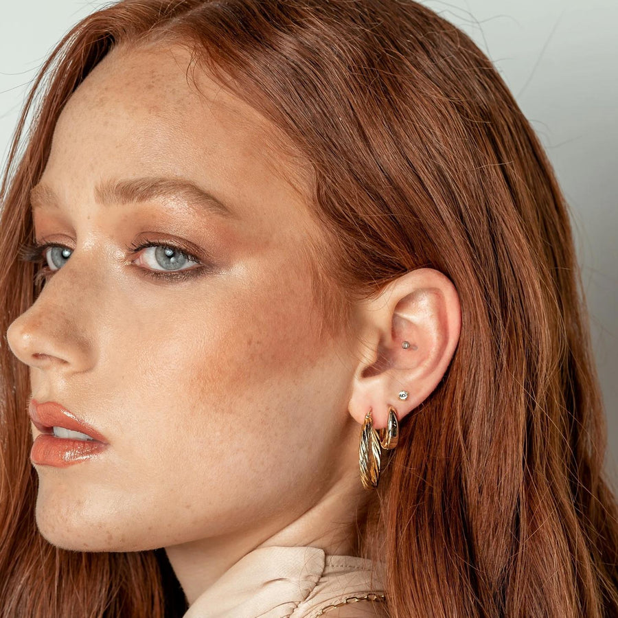 Aurelle Gold Hoops - The Essential Jewels