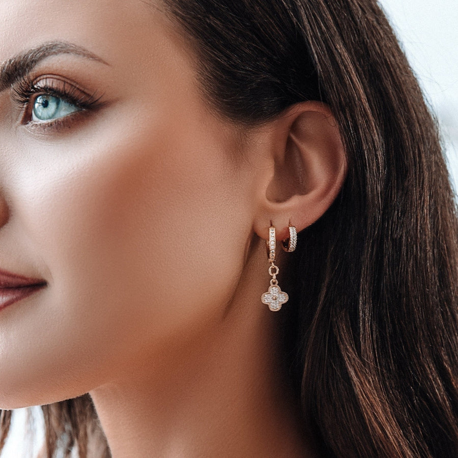 Belle Gold Pavé Hoops - The Essential Jewels