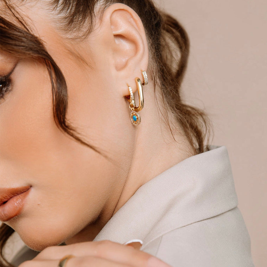 Belle Mini Gold Pavé Hoops - The Essential Jewels