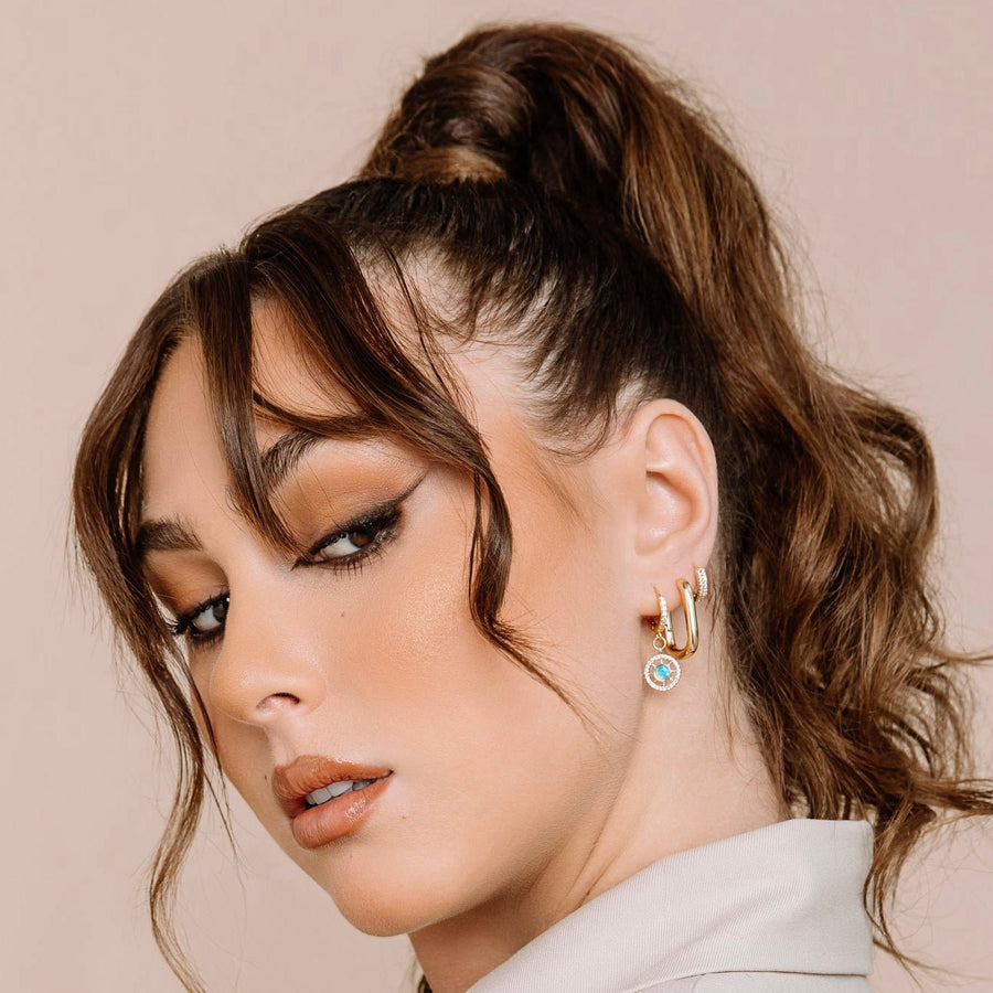 Bianca Gold Opal Drop Earrings - The Essential Jewels