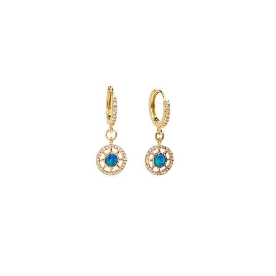 Bianca Gold Opal Drop Earrings - The Essential Jewels