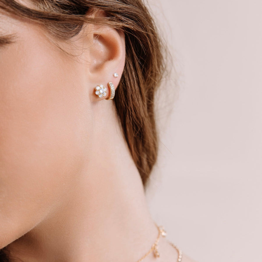 Camellia Flower Stud Earrings - The Essential Jewels
