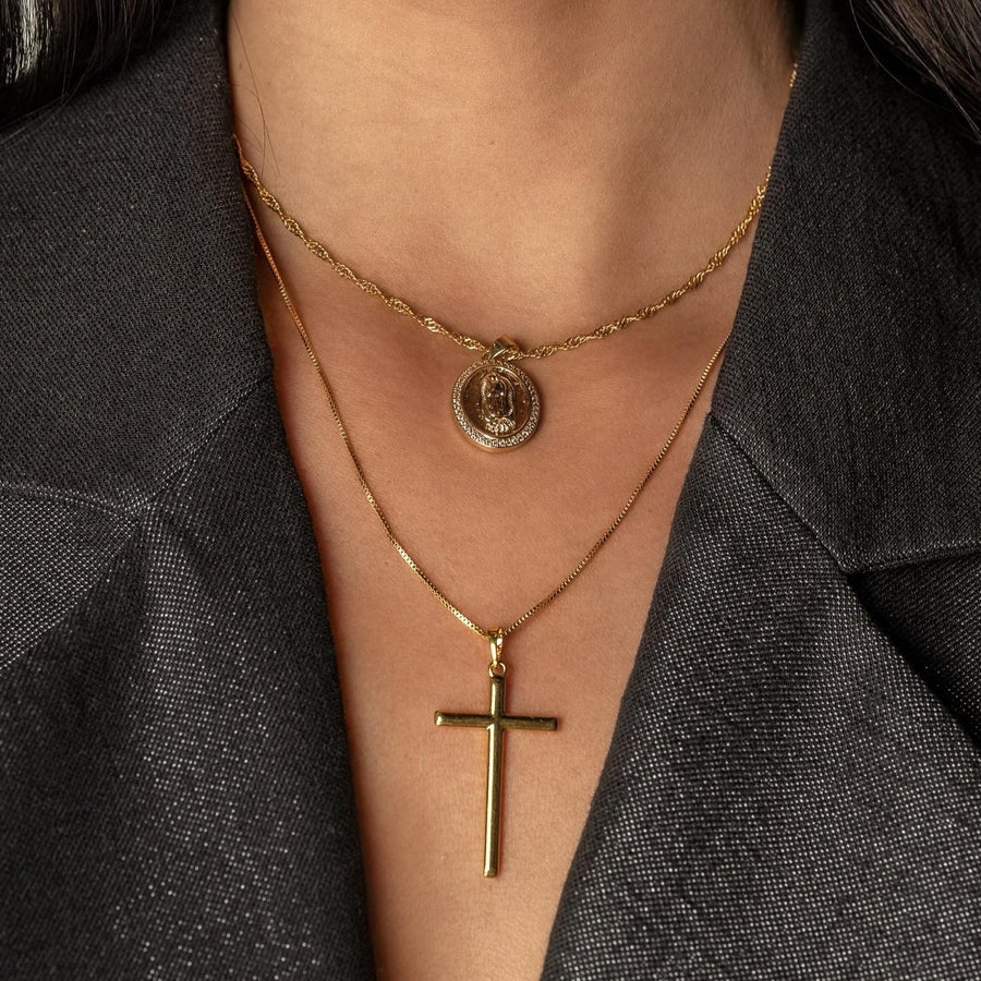 24kt Gold Miraculous Mary Necklace - The Essential Jewels