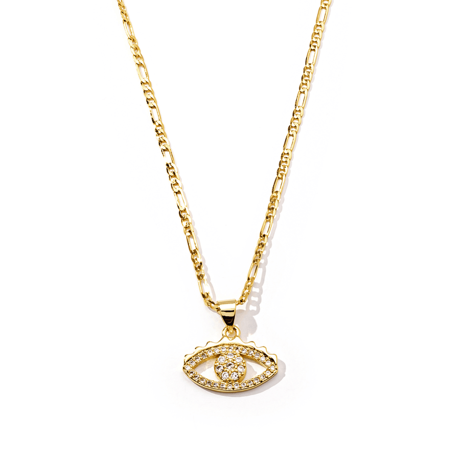 Dainty Gold Evil Eye Necklace - The Essential Jewels