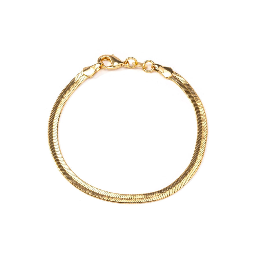 Delilah Gold Herringbone Bracelet - The Essential Jewels