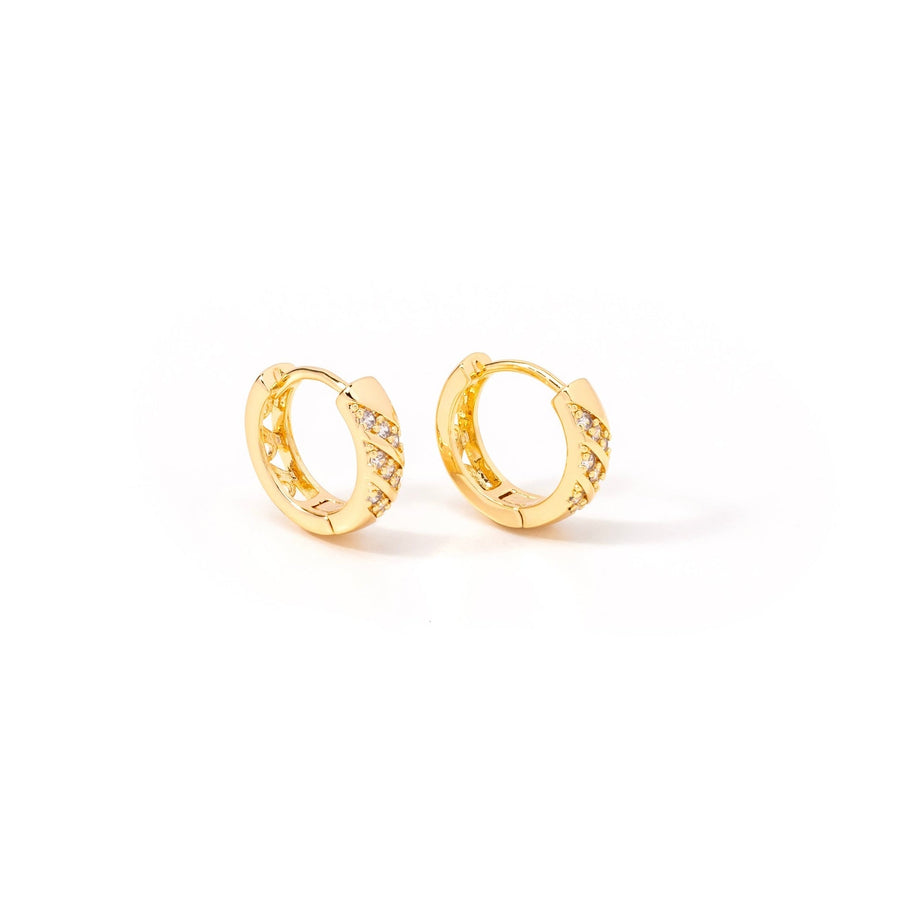 Elle Gold Crystal Hoops - The Essential Jewels