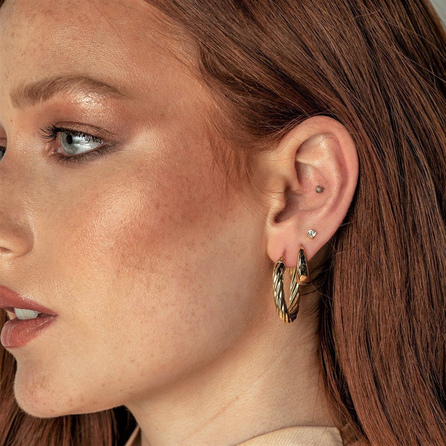 Elle Gold Hoops - The Essential Jewels