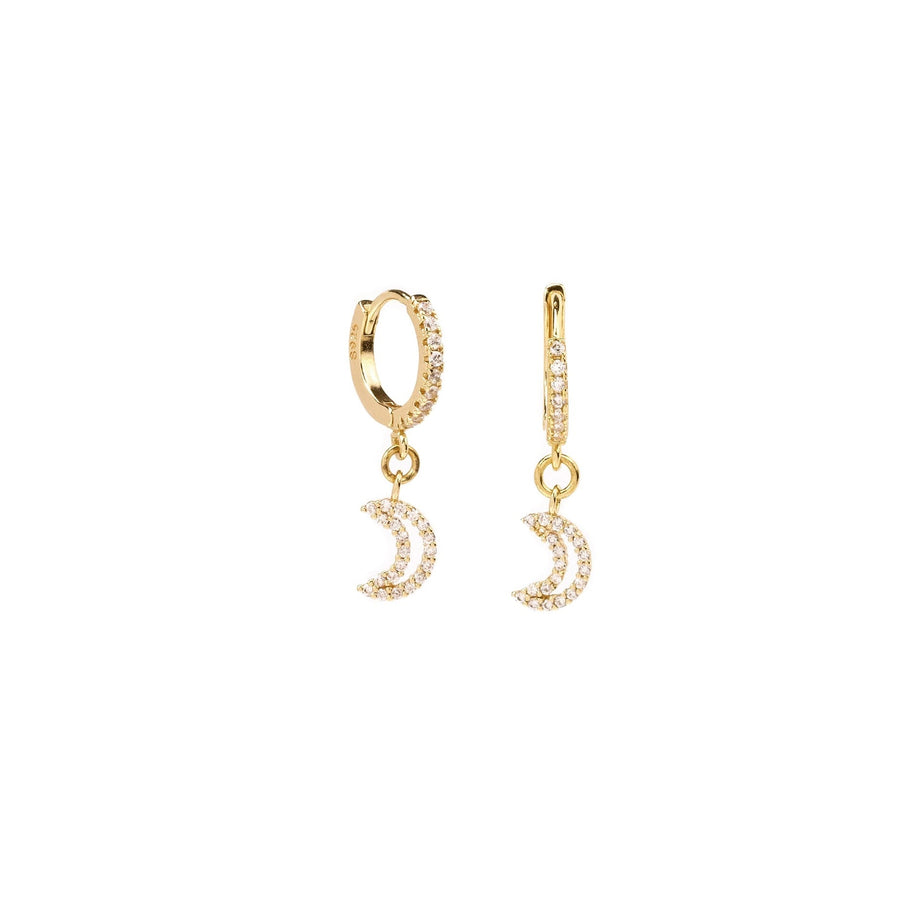 Estela Gold Moon Drop Earrings - The Essential Jewels