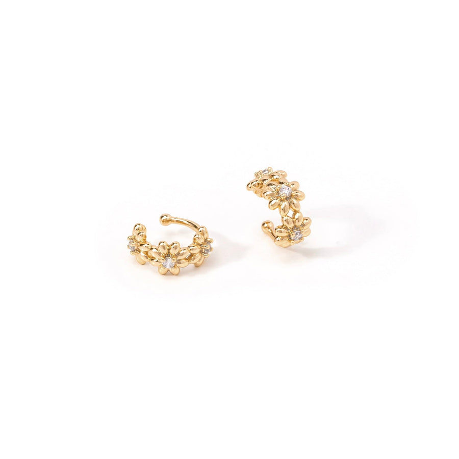 Fleur Gold Ear Cuffs - The Essential Jewels
