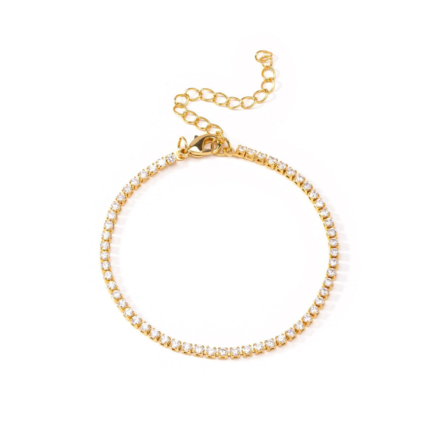 Genevieve Gold Tennis Crystal Bracelet - The Essential Jewels