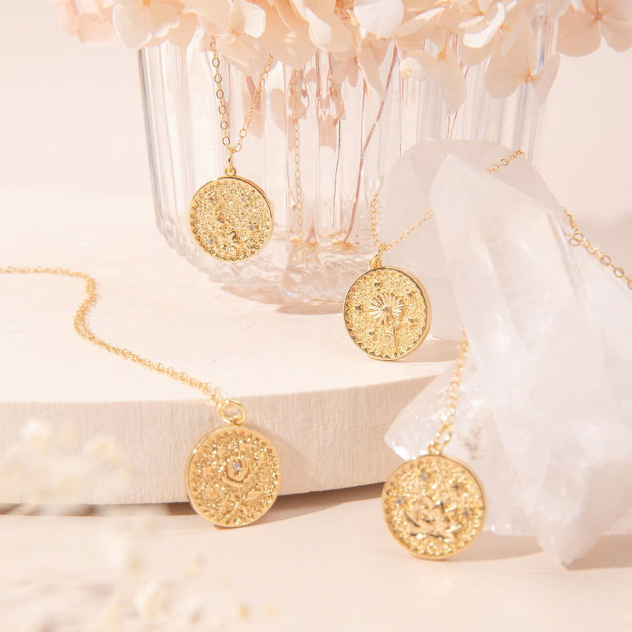 Gold Cherry Blossom Flower Necklace - The Essential Jewels