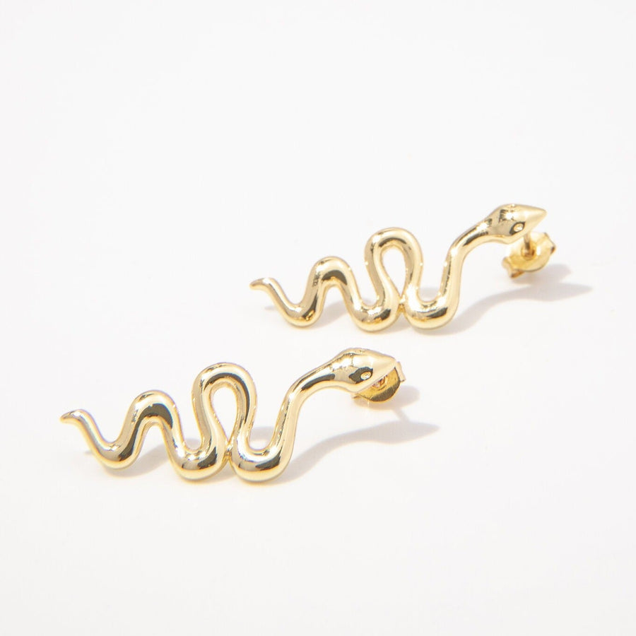 Gold Fidi Snake Earrings - The Essential Jewels