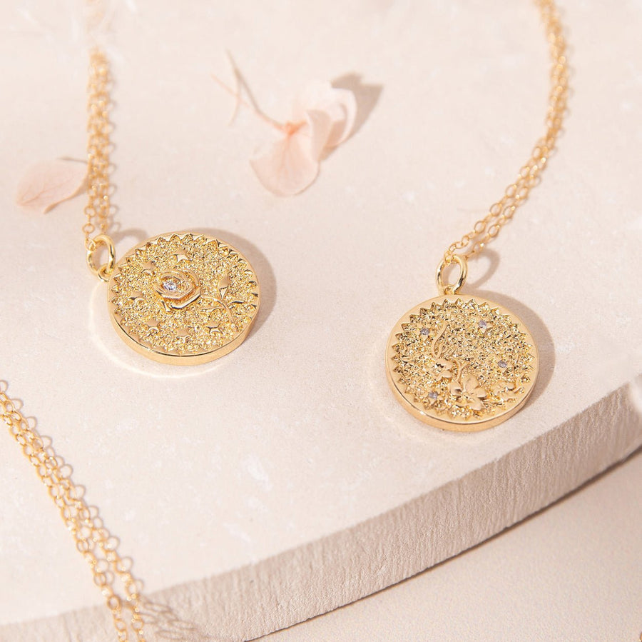 Gold Rose Flower Necklace - The Essential Jewels