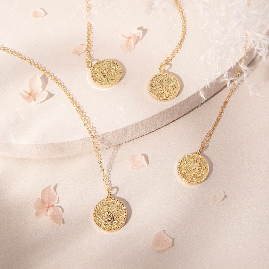 Gold Sunflower Necklace - The Essential Jewels