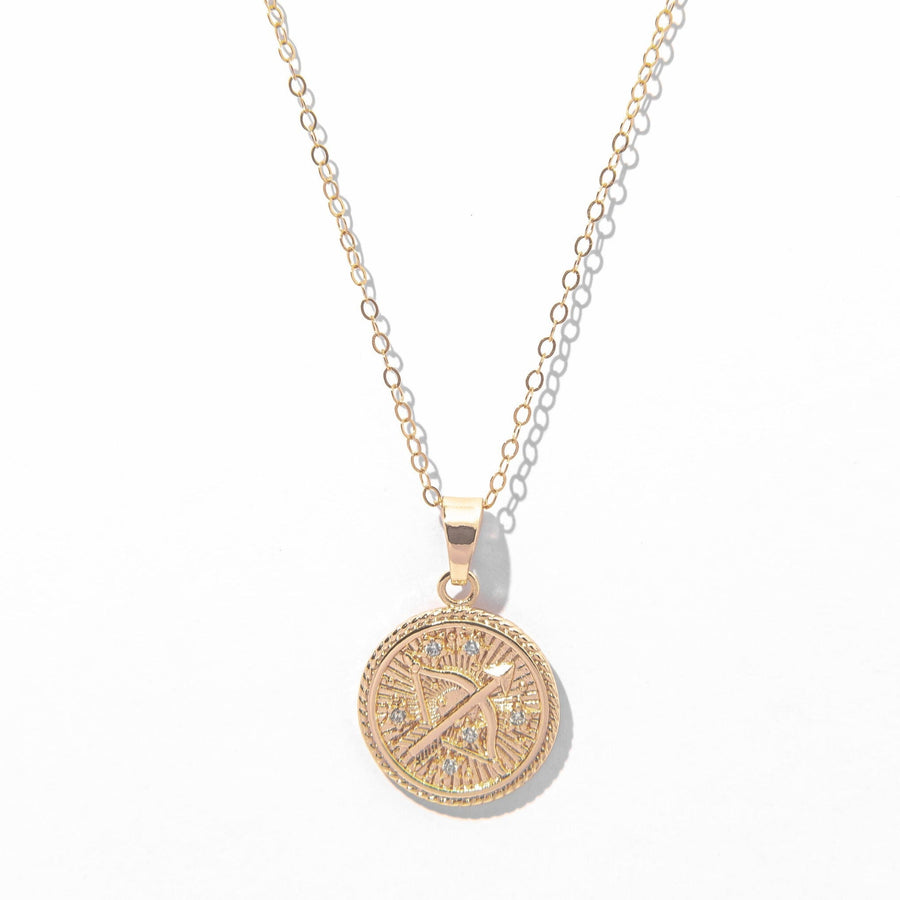 Gold Zodiac Medallion Necklace - The Essential Jewels