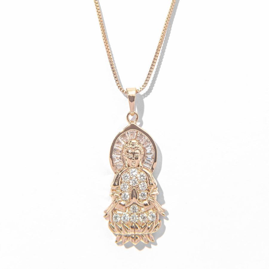 Guan Yin Buddha Necklace - Goddess of Mercy (Gold/Silver) - The Essential Jewels