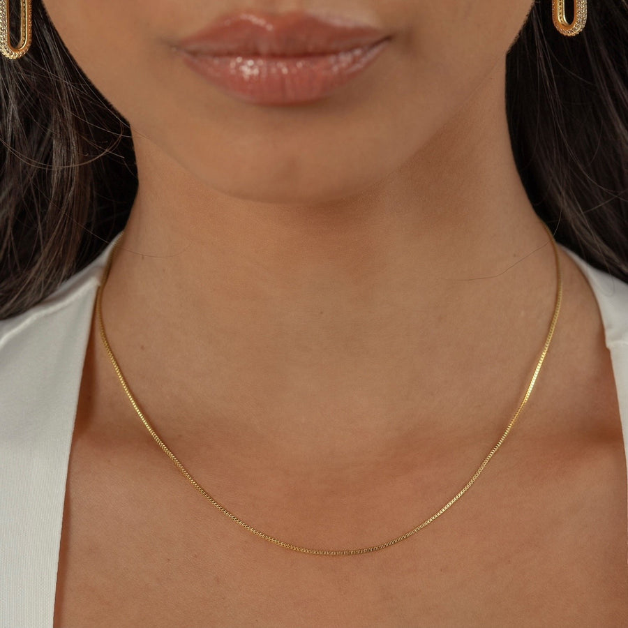 Harlow Gold Box Chain - The Essential Jewels
