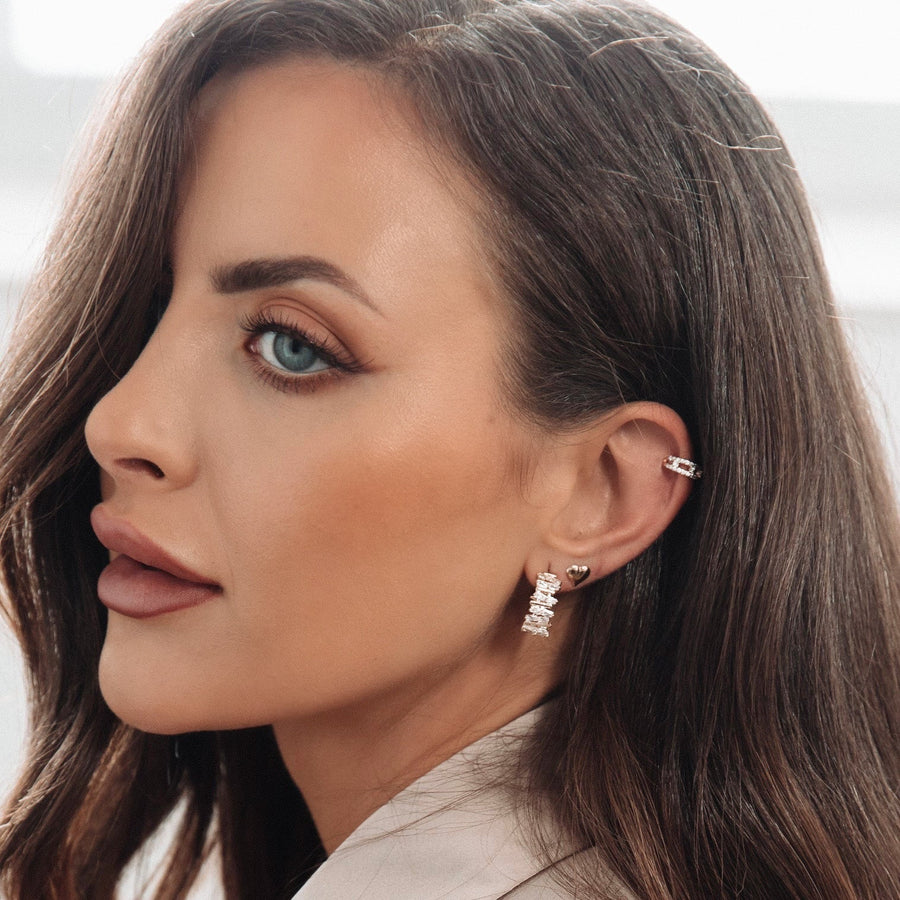 Elaina Pave Gold Ear Cuffs - The Essential Jewels