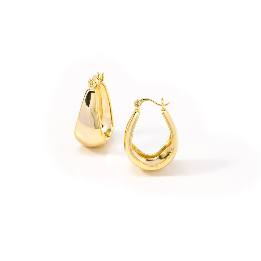 Kelsey Chunky Gold Hoops - The Essential Jewels