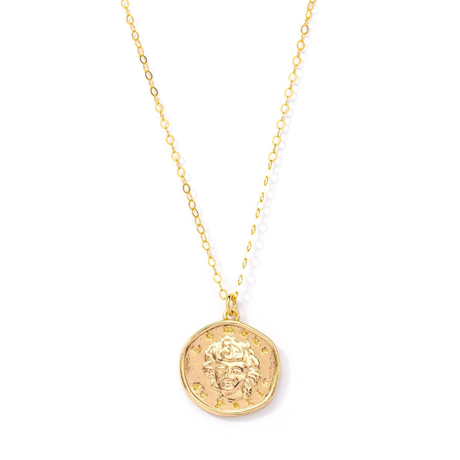 L'amour Gold Medallion Necklace - The Essential Jewels