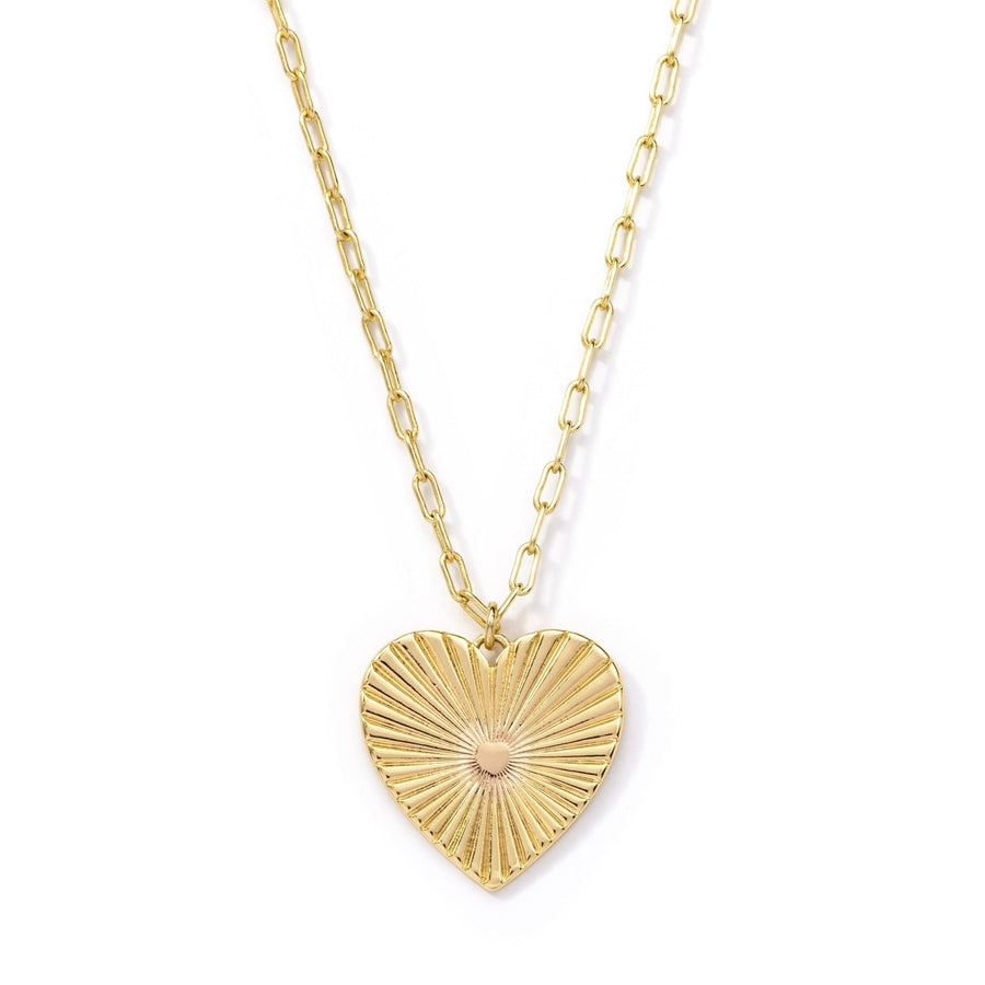 Love Calling Gold Heart Statement Necklace - The Essential Jewels