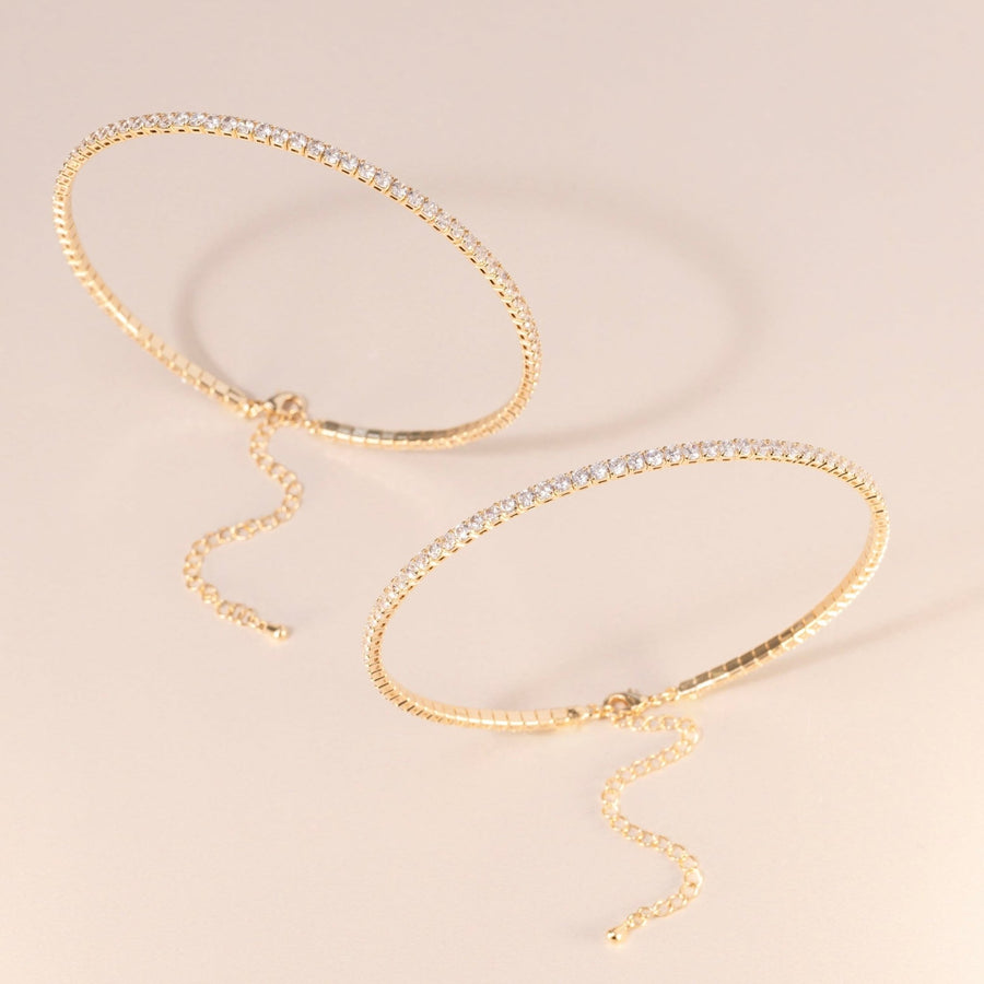 Mischa Gold Pave Tennis Choker Chain - The Essential Jewels