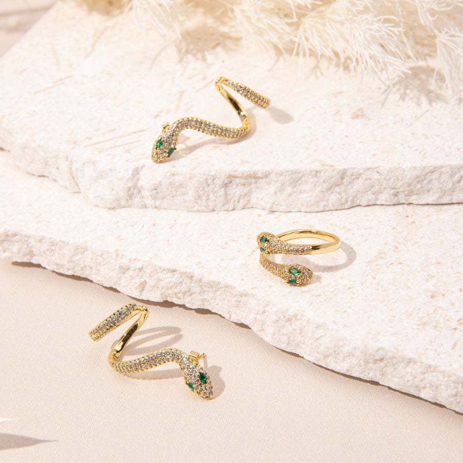 Serpente Gold Earrings - The Essential Jewels