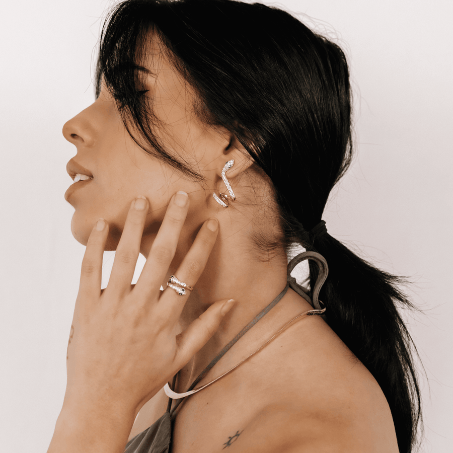 Serpente Gold Earrings - The Essential Jewels