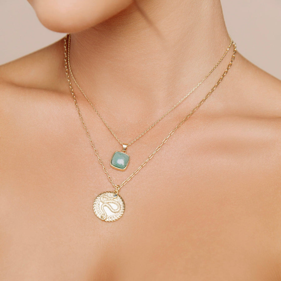 Serpente Gold Medallion Statement Necklace - The Essential Jewels