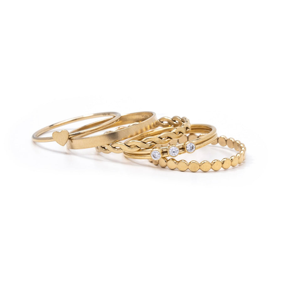 Trinity Gold Crystal Ring - The Essential Jewels