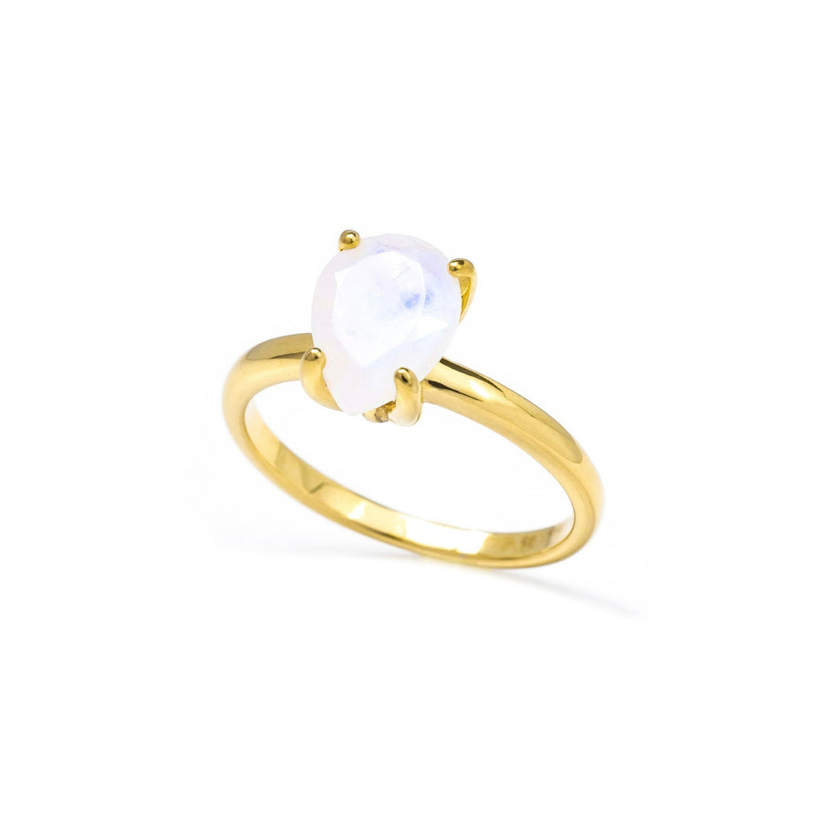 Venus Gold Pear Moonstone Ring - The Essential Jewels